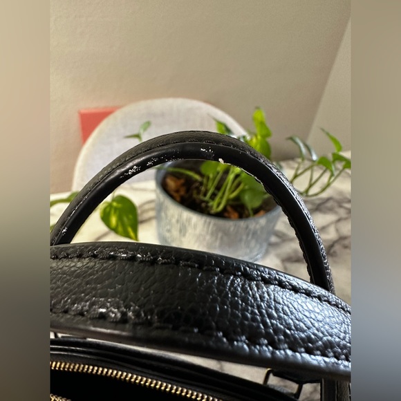 Kate spade LEATHER bowling bag tote with real pearls and crushed velvet - Picture 3 of 11